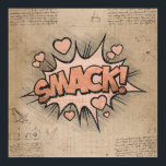 SMACK! Vintage Comic Book Steampunk Pop Art Poster<br><div class="desc">SMACK! Geeky Comic Books and 90s Grunge, All Grown Up! Fun modern twist on the timeless onomatopoeia with the shabby chic steampunk flare in superhero speech bubbles on a grunge background. This vintage abstract design features a gorgeous palette that adds perfect pop of color. For similar products, please visit the...</div>