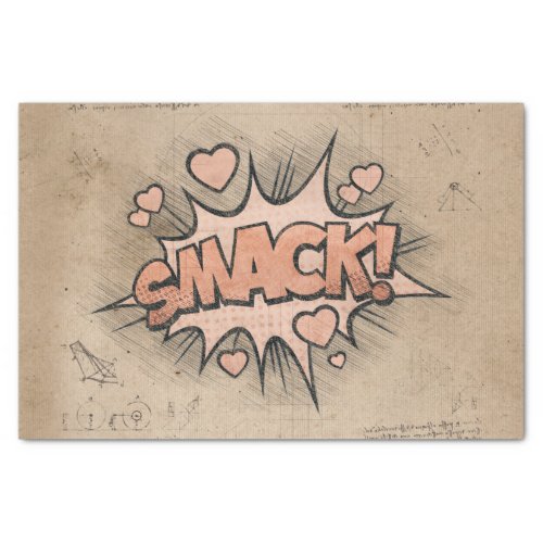 SMACK Vintage Comic Book Steampunk Pop Art Tissue Paper