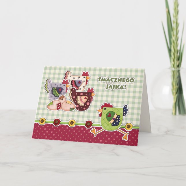 Smacznego Jajka. Easter Card in Polish (Front)