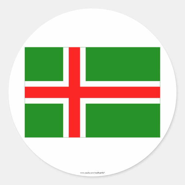 Småland flag (unofficial) classic round sticker (Front)