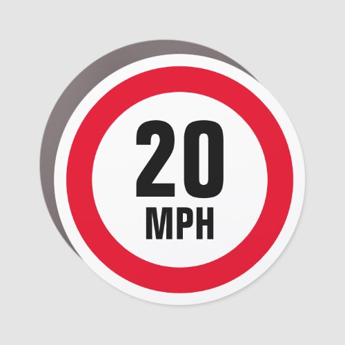 Small 20 mph e_Bike speed limit sign magnetic