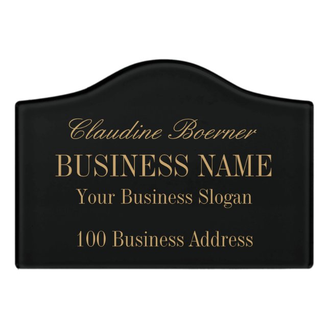 Small Acrylic Name Plate Crafter Artist Business Door Sign (Small Crest Front)