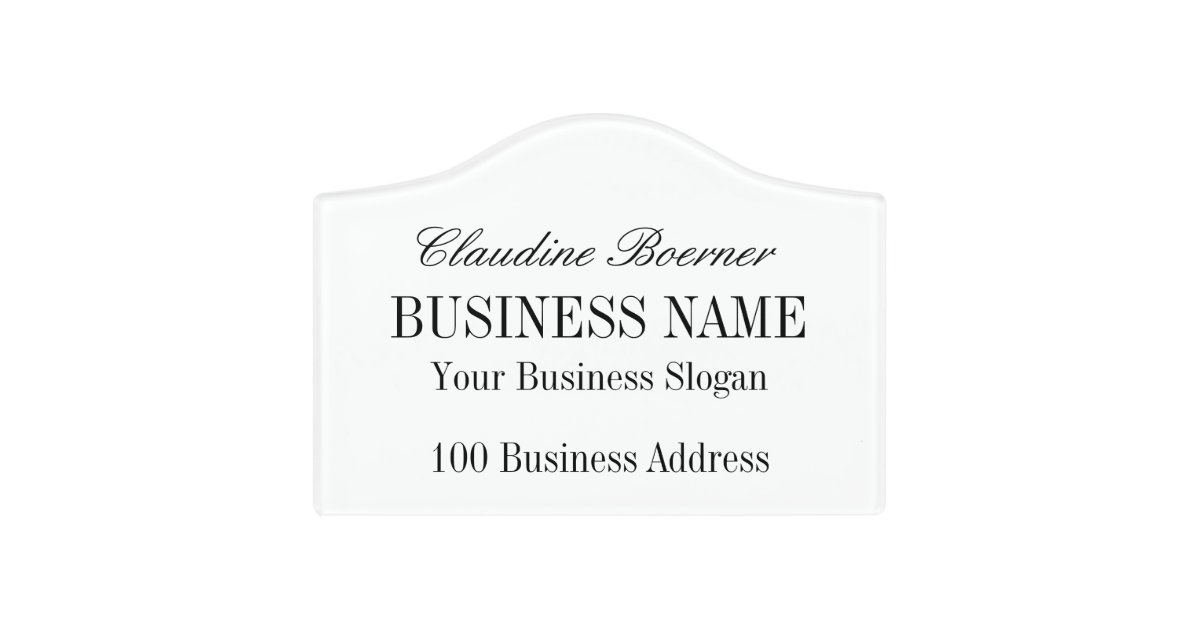 Small Acrylic Name Plate Crafter Artist Business Door Sign ...
