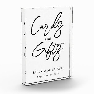Small Acrylic Wedding Cards and Gifts Sign