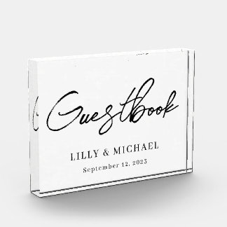 Small Acrylic Wedding Guestbook Sign Acrylic Award