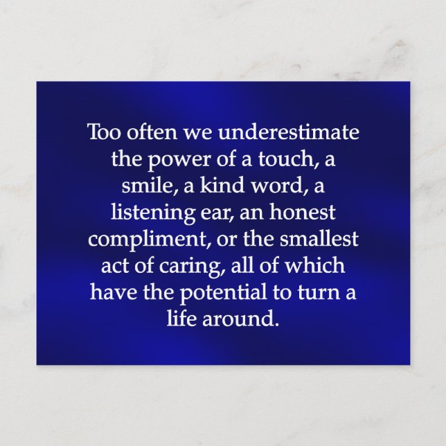 Small Acts of Caring Postcard (Front)