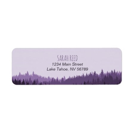 Small Address Label For Rustic Mountain Wedding