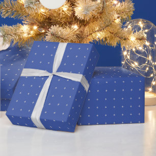 Small Airplanes on Blue Wrapping Paper
