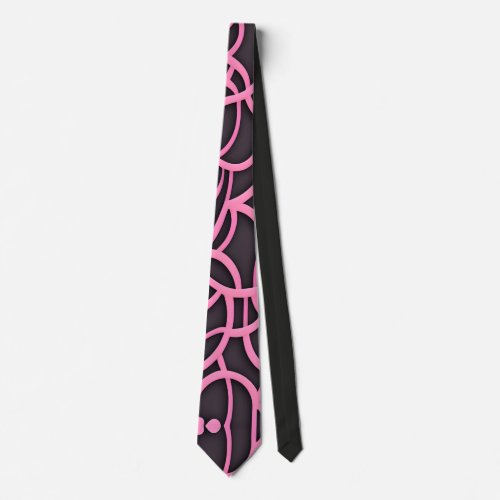 Small amount of coral Pink Watercolor Patter Neck Tie