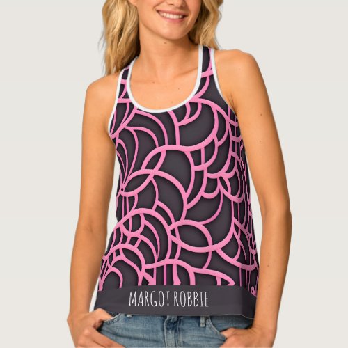 Small amount of coral Pink Watercolor Patter Tank Top
