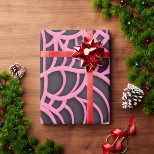 Small amount of coral Pink Watercolor Patter Wrapping Paper