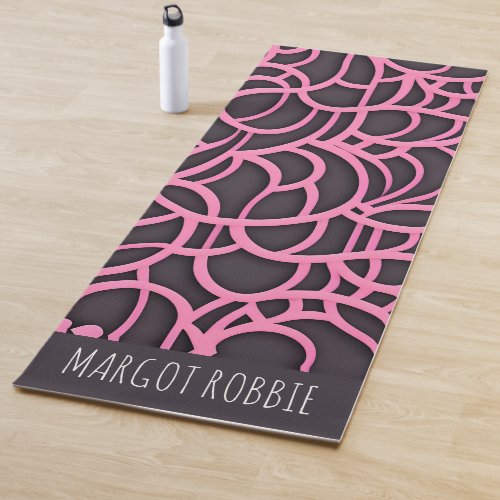 Small amount of coral Pink Watercolor Patter Yoga Mat