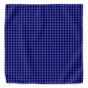 small anchors nautical pattern bandana