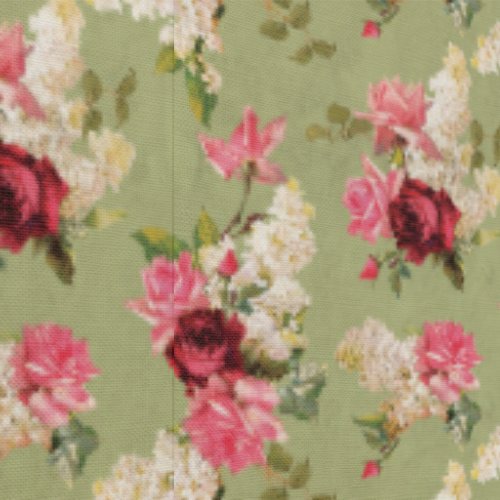 Small Antique Vintage Florals  Green Wallpaper