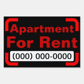 Small Apartment For Rent Yard Sign