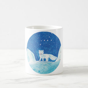 Small Arctic Fox (Vulpes lagopus) Illustration Coffee Mug