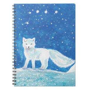 Small Arctic Fox (Vulpes lagopus) Illustration Notebook