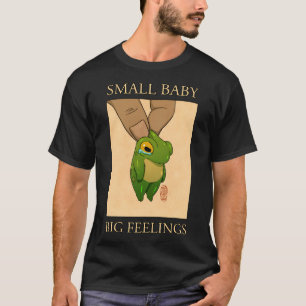 Small Baby Big Feelings Cute Frog Artwork Asian Ja T-Shirt