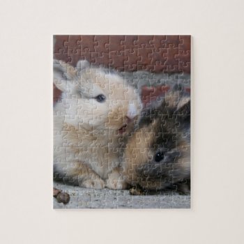Small Baby Rabbits Jigsaw Puzzle by Trendi_Stuff at Zazzle