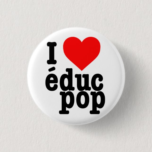 Small Badge I coils pop educ Button (Front)