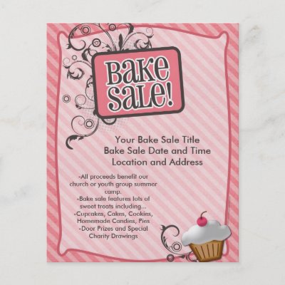 professional fun baking bake sale custom flyers zazzle com