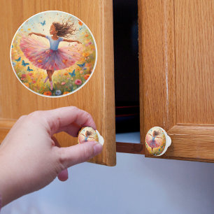 Small Ballerina  Ceramic Knob
