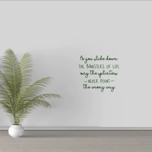 Small Banisters Of Life Wall Decal (Front)