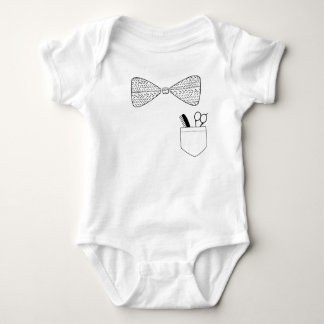 Small barber baby bodysuit