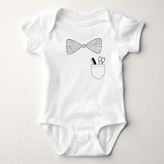 Small barber baby bodysuit (Front)