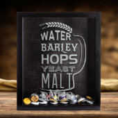 Small Beer Cap Shadow Box & Beer Quote Engraving (Front)