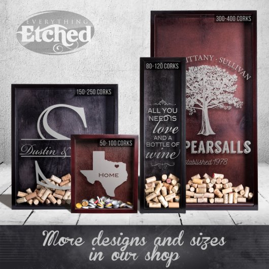 Small Beer Cap Shadow Box & Beer Quote Engraving (Box Fronts)