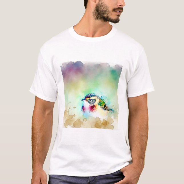 Small Bird 270824AREF146 - Watercolor T-Shirt (Front)