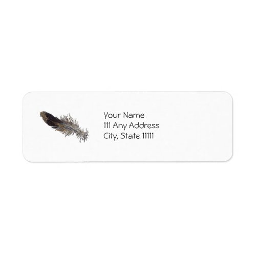 Small Bird Feather Label