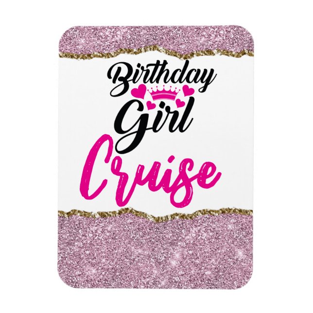 Small Birthday Girl Cruise Door Magnet (Vertical)