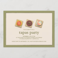 Small Bites Trio Tapas Party Invitation