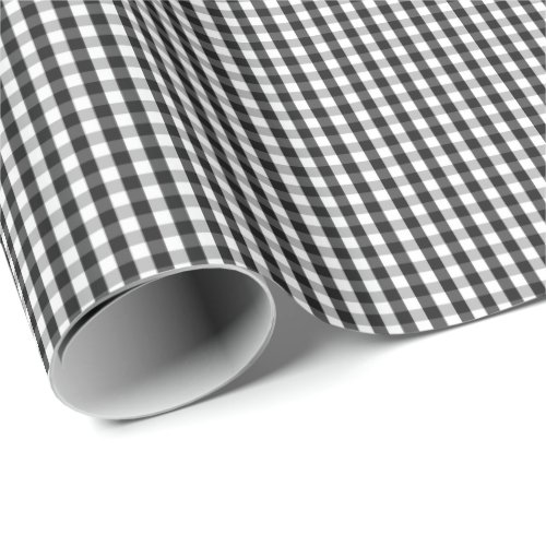 Small Black and White Gingham Wrapping Paper
