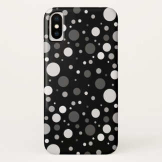 Small Black and White Polka Dots iPhone X Case
