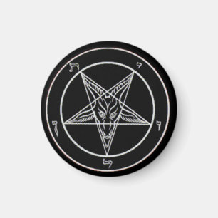 Small Black Baphomet Magnet