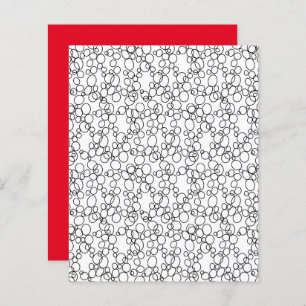 Small Black Circles Ovals White Scrapbook Paper