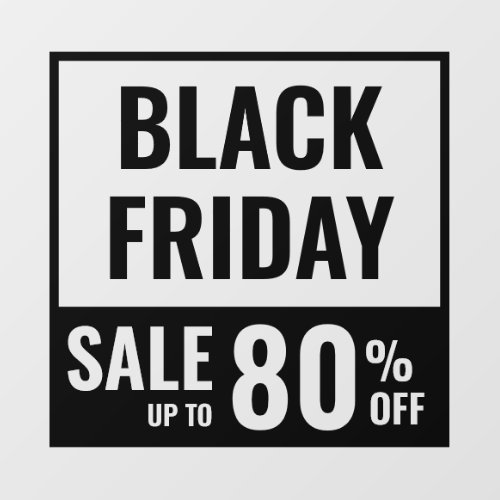 Small Black Friday Retail Store Sale Window Cling