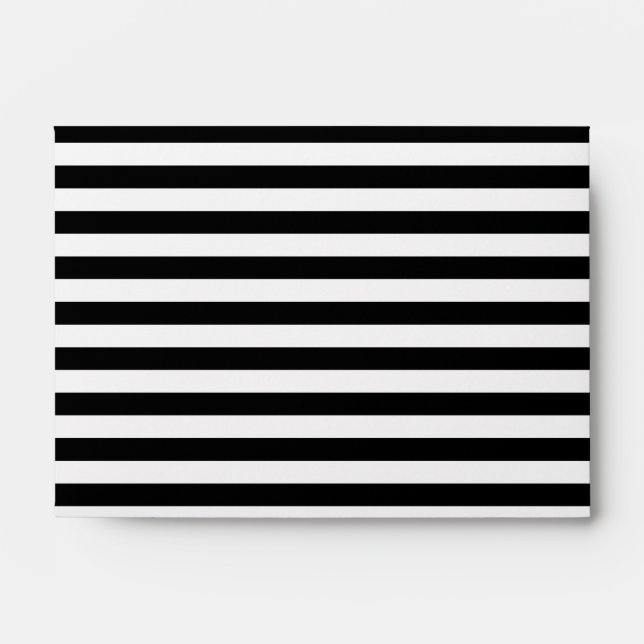 Small Black Horizontal Stripes Envelope (Front)