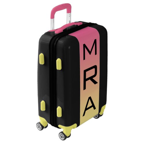 SMALL Black  Pink_Yellow Ombre Monogram Carry On Luggage