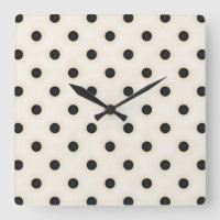 Small Black Polka Dots on Antique White Distressed