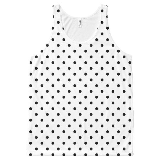 Small Black Polka dots white background All-Over-Print Tank Top ...