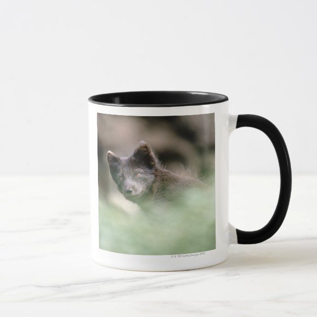 Small Black Wolf Mug (Right)
