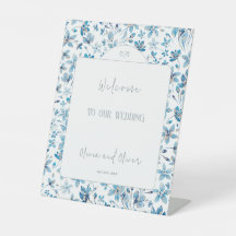 Small Blue Flowers Welcome