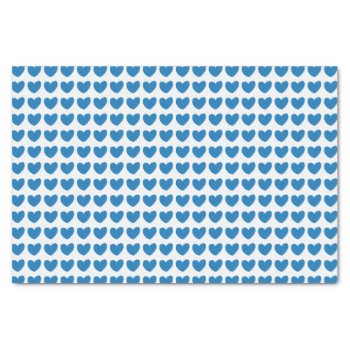 Small Blue Hearts Pattern Tissue Paper by MissMatching at Zazzle