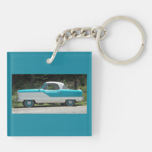 Small blue Metropolitian Nash cute classic car Keychain