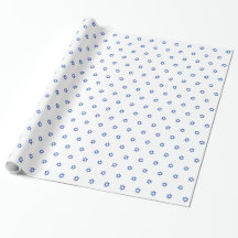 Small Blue Star Of David White