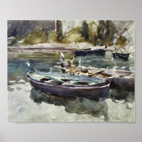 Small Boats 1913 by John Singer Sargent Poster